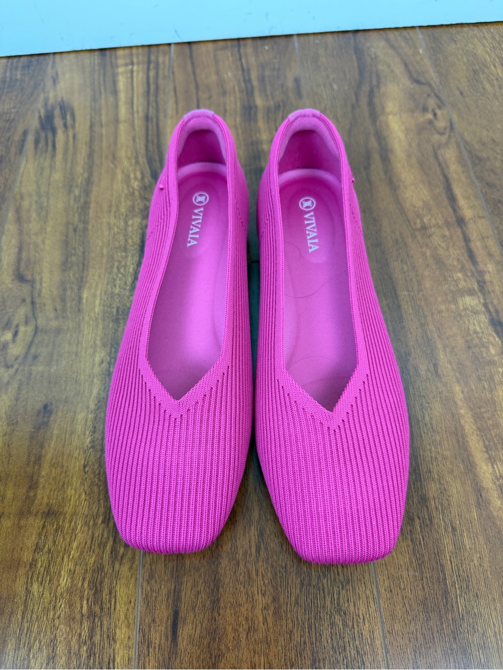 Vivaia Square Toe knit ballet flats size EU 39 US 8 Wide - Picture 4 of 7